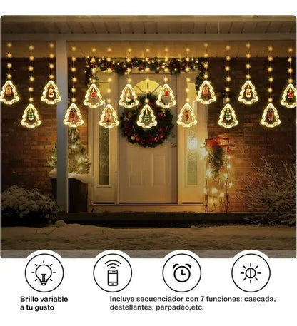 Luces Cascada 3M – Decora tu Navidad con Magia y Brillo Cálido